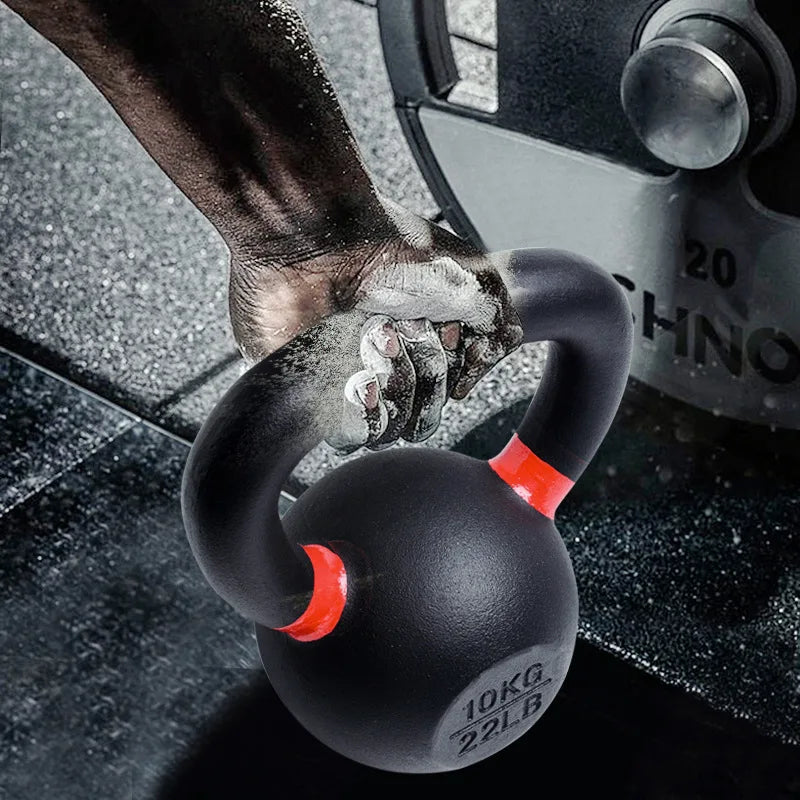 4-24kg Cast Iron Kettle Bell Men's Fitness Home Competitive Spraying Kettle Bell Kettleb