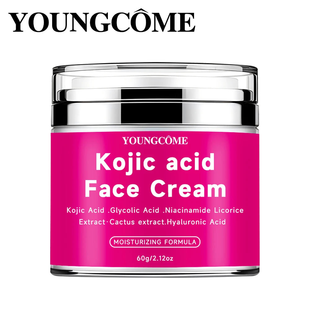 YOUNGCOM 30G/60G Kojic Acid Cream With Niacinamide Hyaluronic Acid , Non-Greasy and LightweightSuitable for All Skin Types