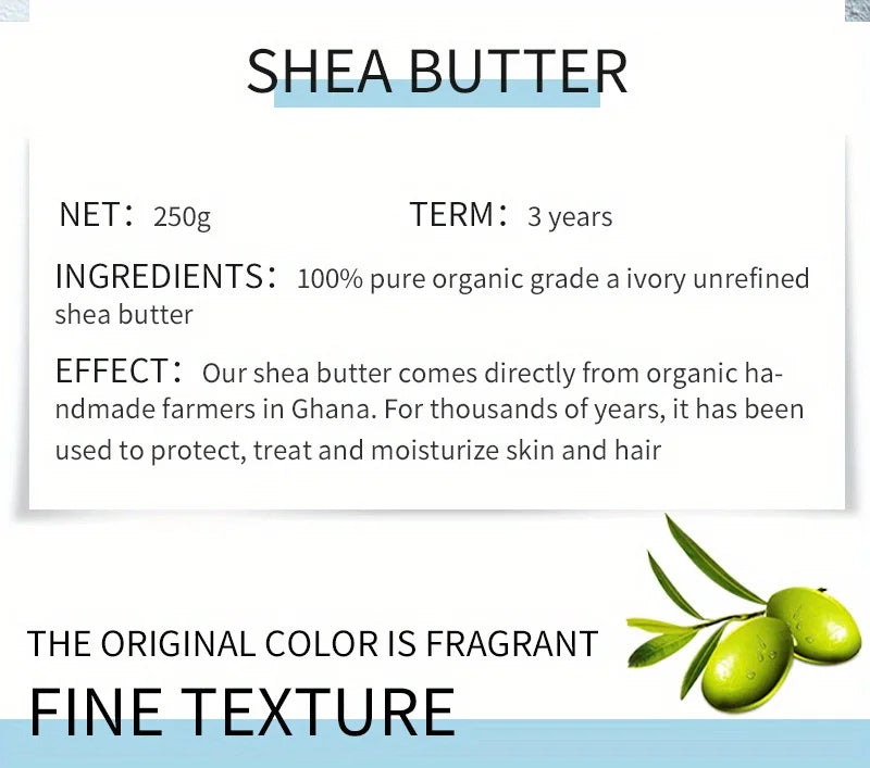 MELAO Organic Shea Butter for Body & Face Organic , 100% Raw & Unrefined to Soften, Smooth & Boost Radiance
