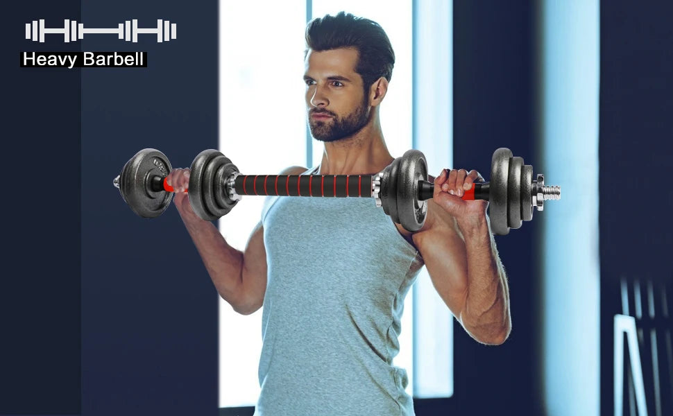 Adjustable Dumbbells Set, Set Bodybuilding Fitness, Weight Lifting Training Cast Iron