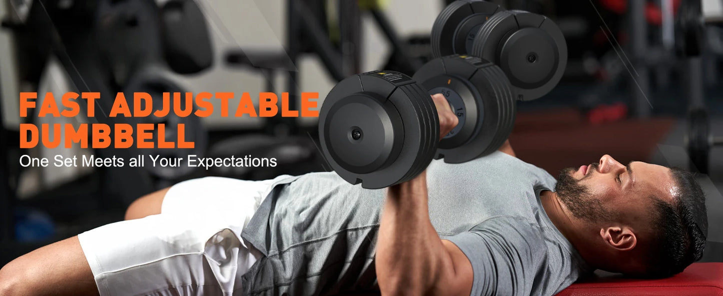 Adjustable Dumbbells Set 5-55 lbs