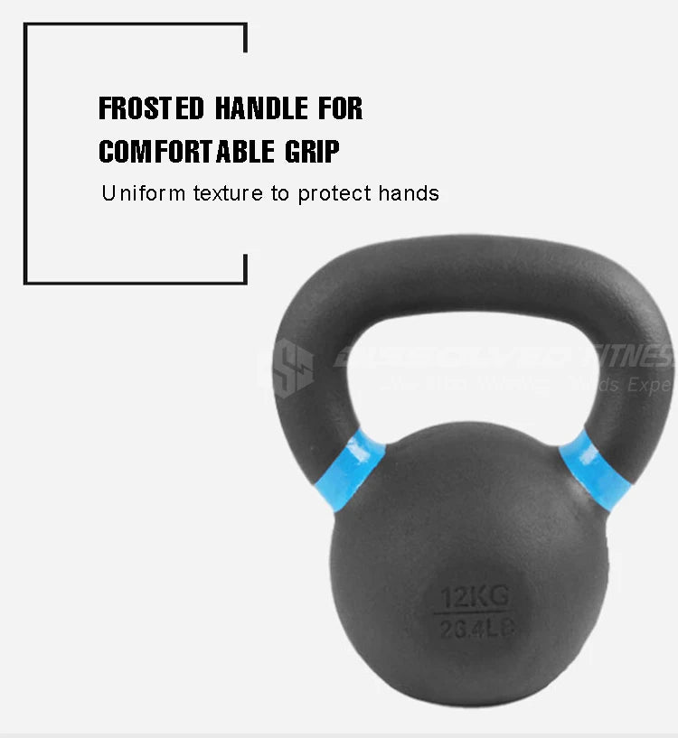 4-24kg Cast Iron Kettle Bell Men's Fitness Home Competitive Spraying Kettle Bell Kettleb