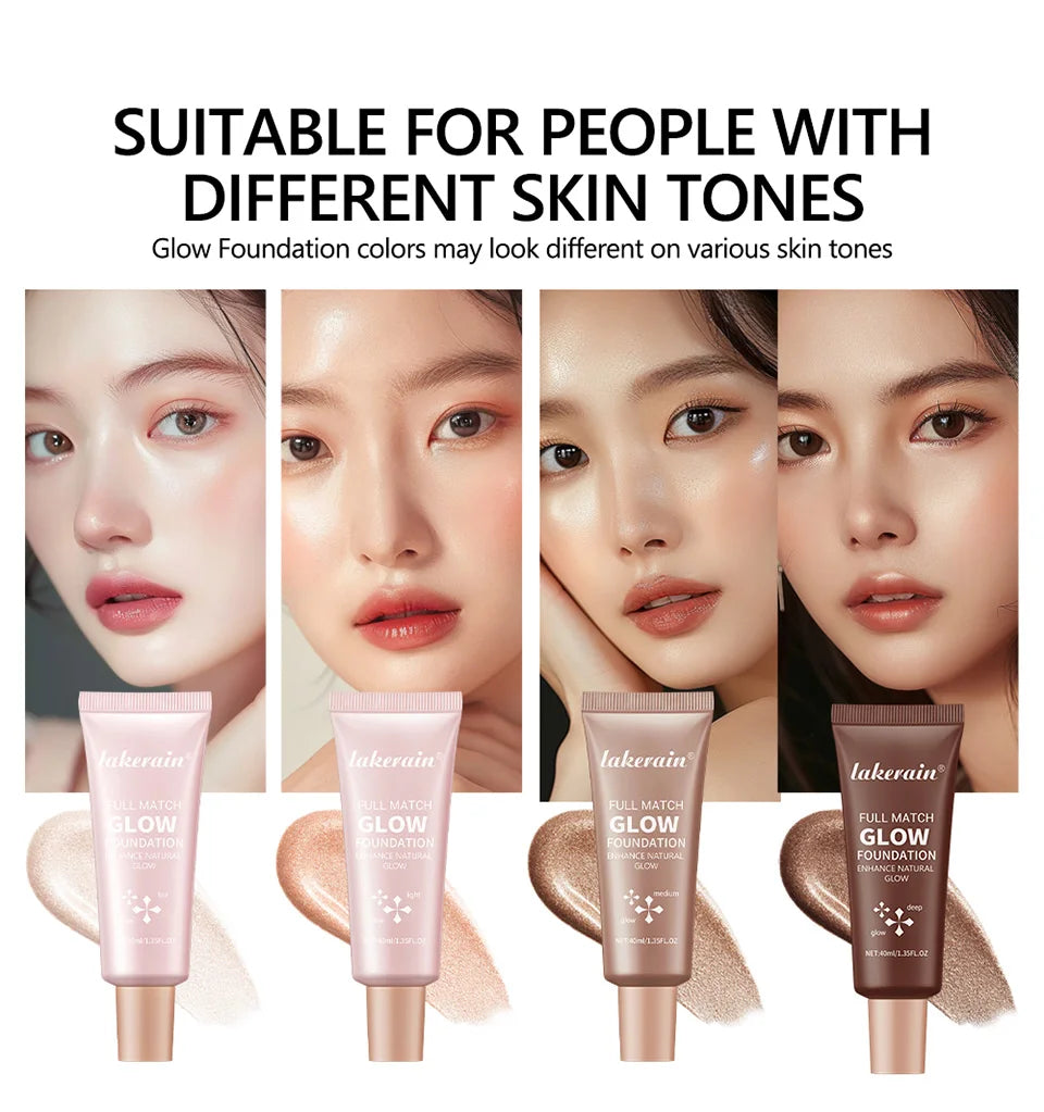 Natural Glow Enhancer Foundation Glowing Moisturizing Lightweight base Multi-purpose Face Body Glitter Cream Bronzer For Paris