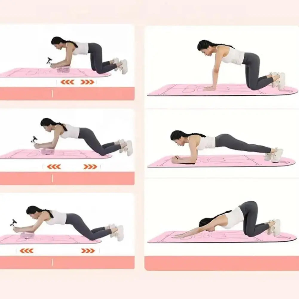 Ab Roller Wheel Exercise Mat Non-Slip Exercise Mat Knee Mat Abdominal Pad Sound Knee Unisex Thick 7mm Pad Insulation Floor T8Y5