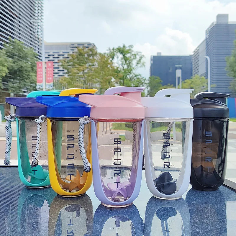C2 600ml Bpa Free Plastic Blender Shaker Bottle With Plastic Whisk For Protein Shakes Leakproof Workout Gym Sport Water Cup