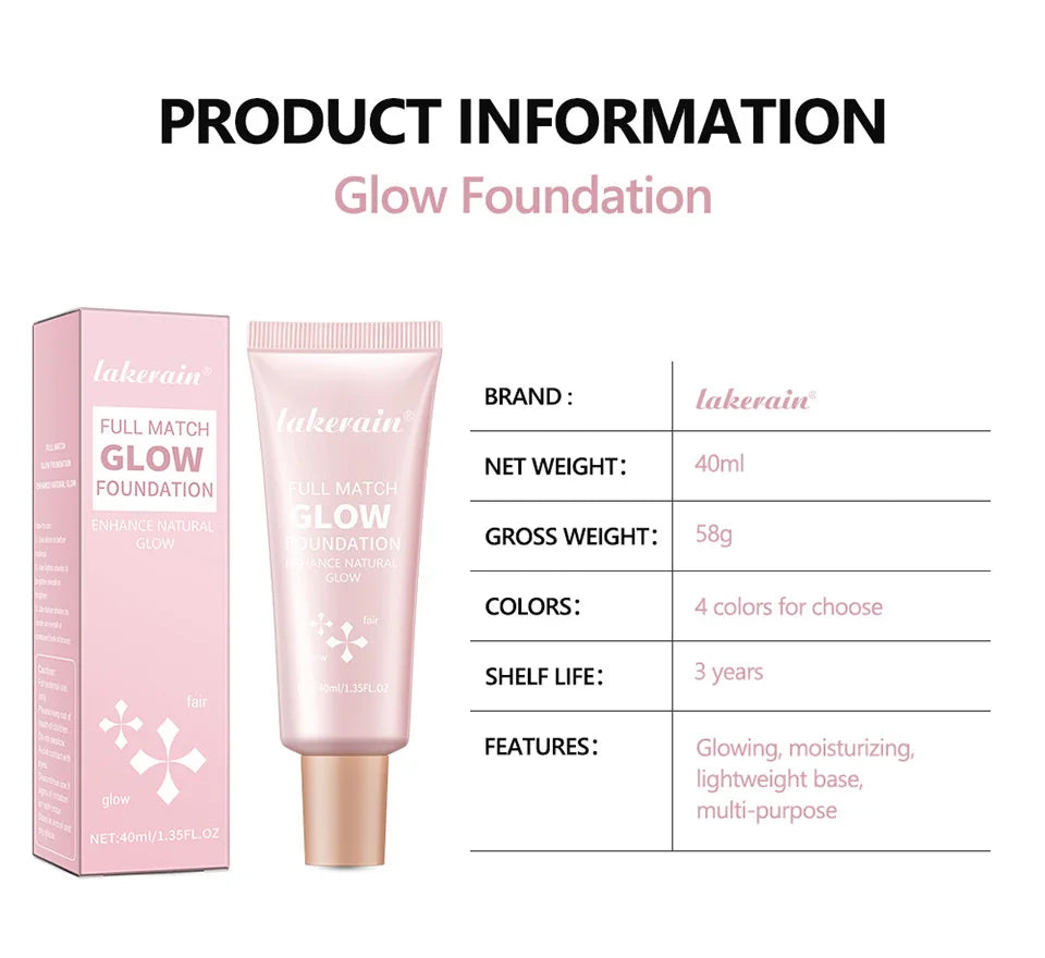 Natural Glow Enhancer Foundation Glowing Moisturizing Lightweight base Multi-purpose Face Body Glitter Cream Bronzer For Paris