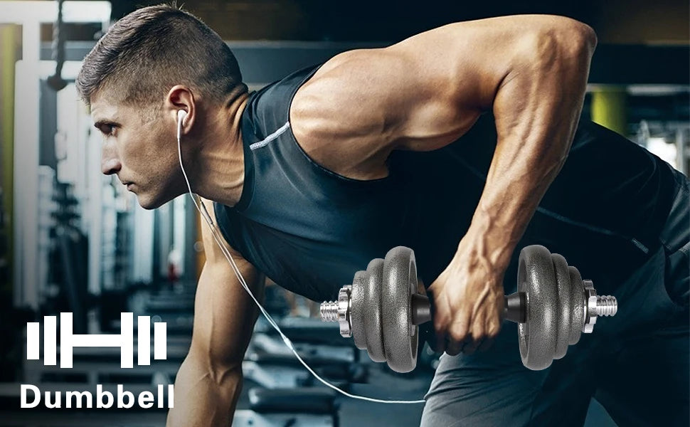 Adjustable Dumbbells Set, Set Bodybuilding Fitness, Weight Lifting Training Cast Iron