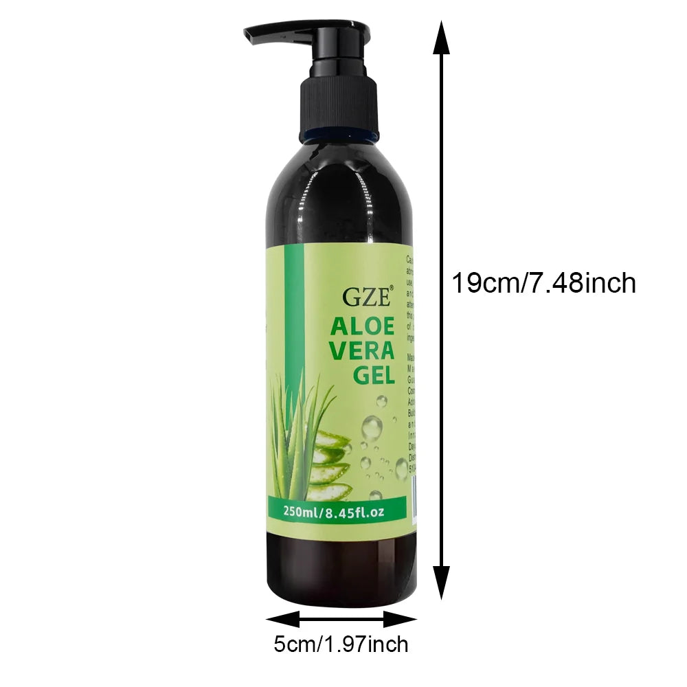 GZE Aloe Vera Gel Boosts Skin Vitality & Hair Hydration & Frizz Control, Sensitive Skin Deeply Moisturizes & Nourishes