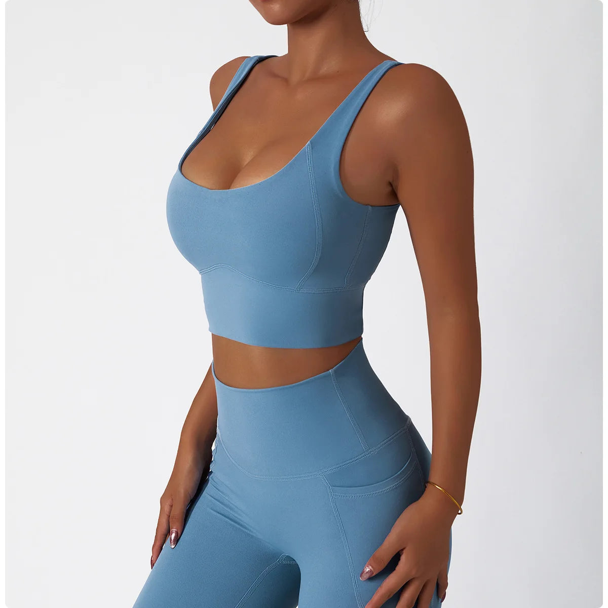 Women’s High-Support Sports Bra with Chest Pad