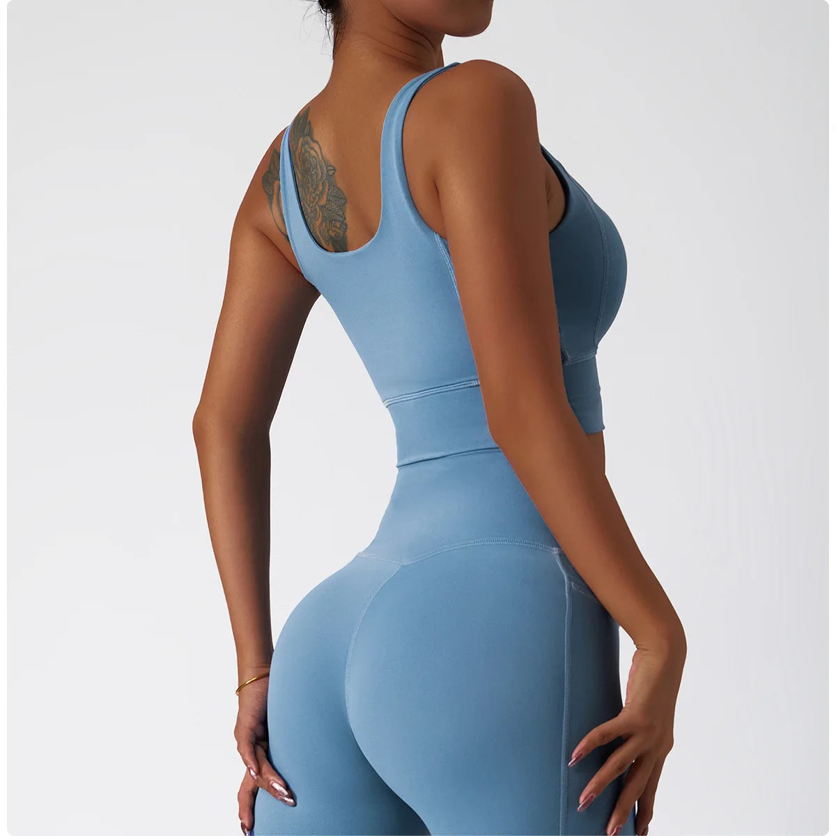 Women’s High-Support Sports Bra with Chest Pad