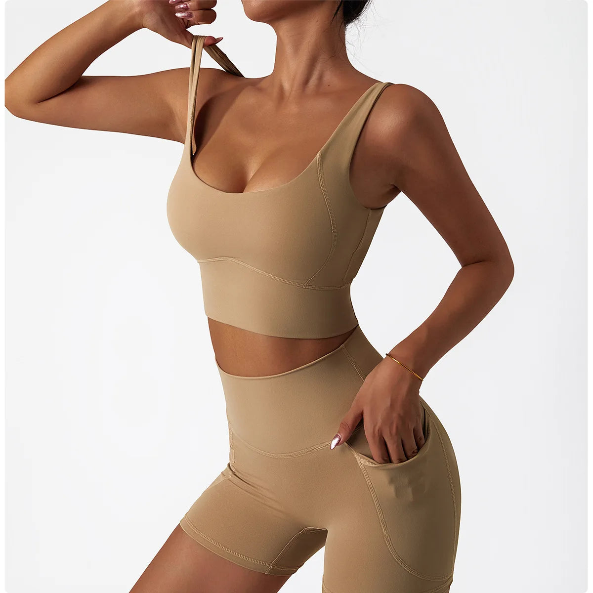 Women’s High-Support Sports Bra with Chest Pad