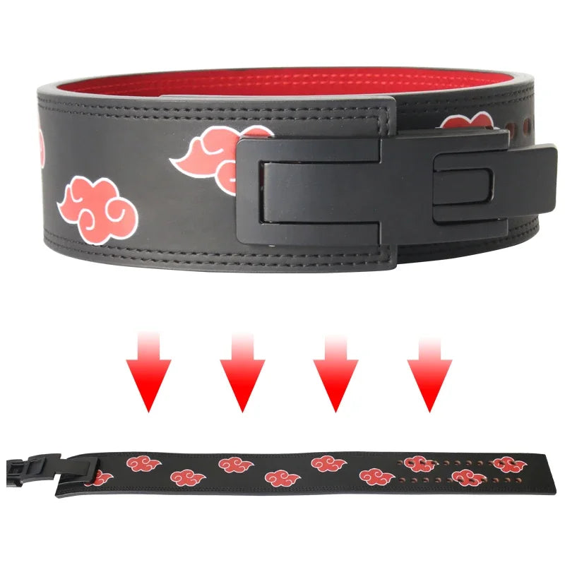 Double Row Cowhide Weightlifting Belt Leather Powerlifting Belt Women Men Functional Workout Gym Adjustable Waist Support