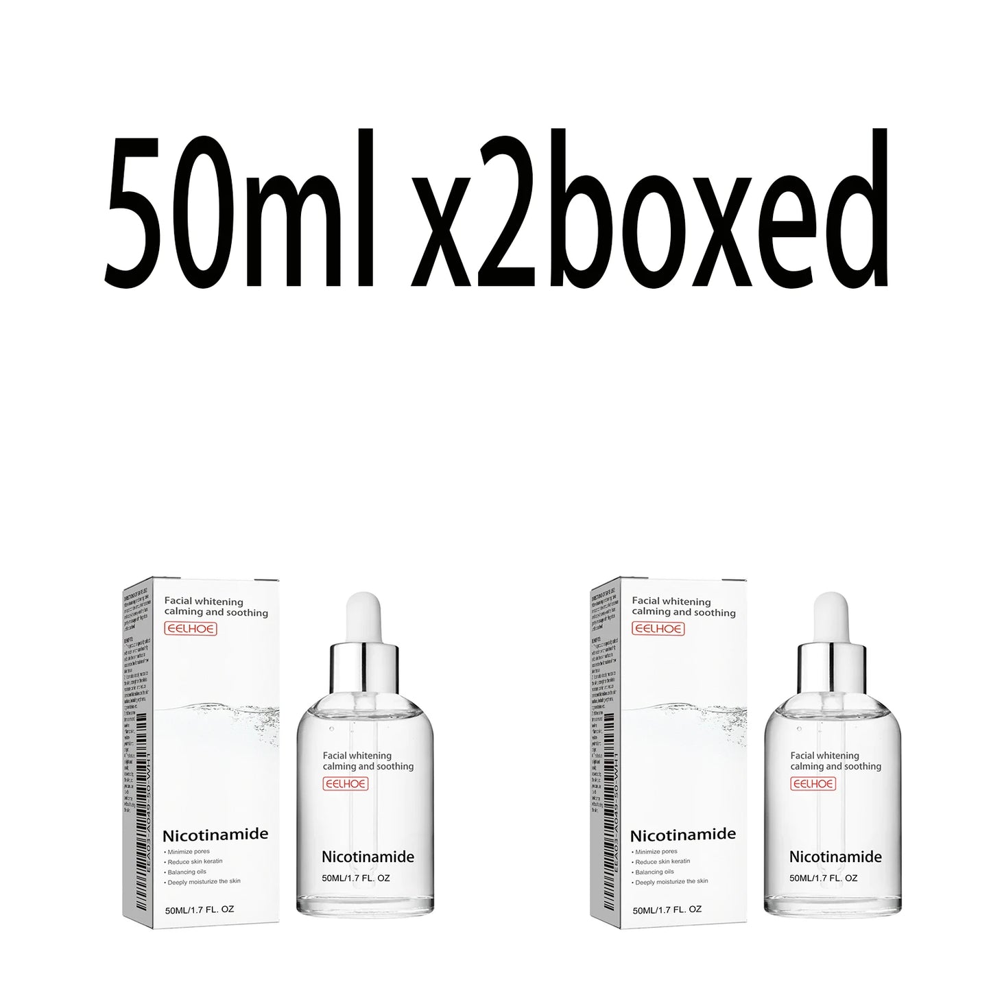 Niacinamide Facial Serum: fades acne marks, hydrates and moisturizes, minimizes pores, brightens skin, skin-beautifying essence.