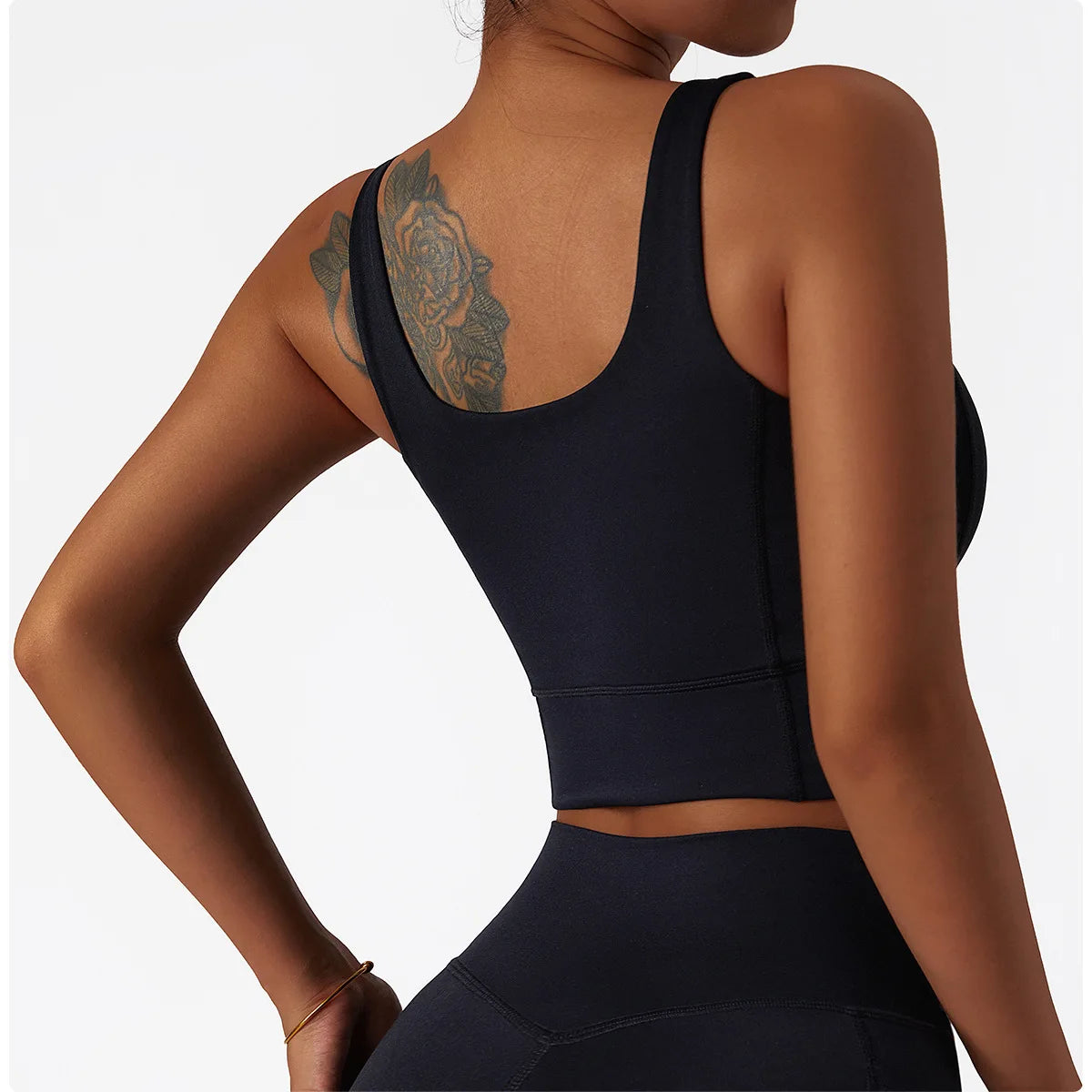 Women’s High-Support Sports Bra with Chest Pad