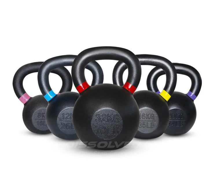 4-24kg Cast Iron Kettle Bell Men's Fitness Home Competitive Spraying Kettle Bell Kettleb