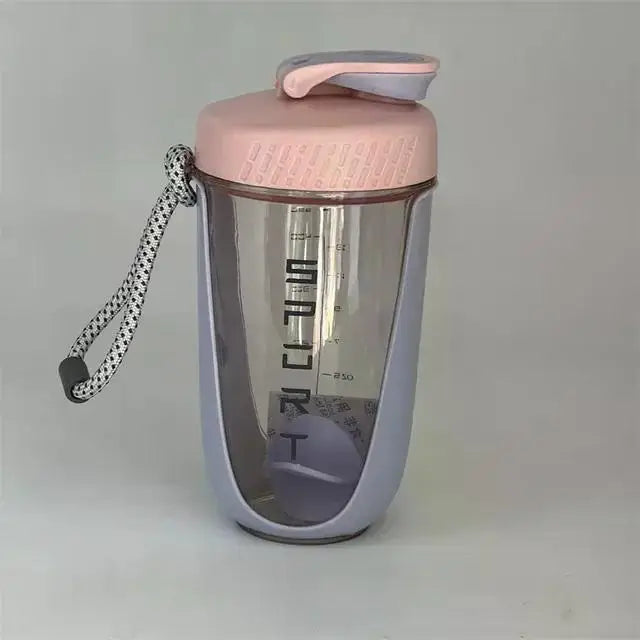 C2 600ml Bpa Free Plastic Blender Shaker Bottle With Plastic Whisk For Protein Shakes Leakproof Workout Gym Sport Water Cup