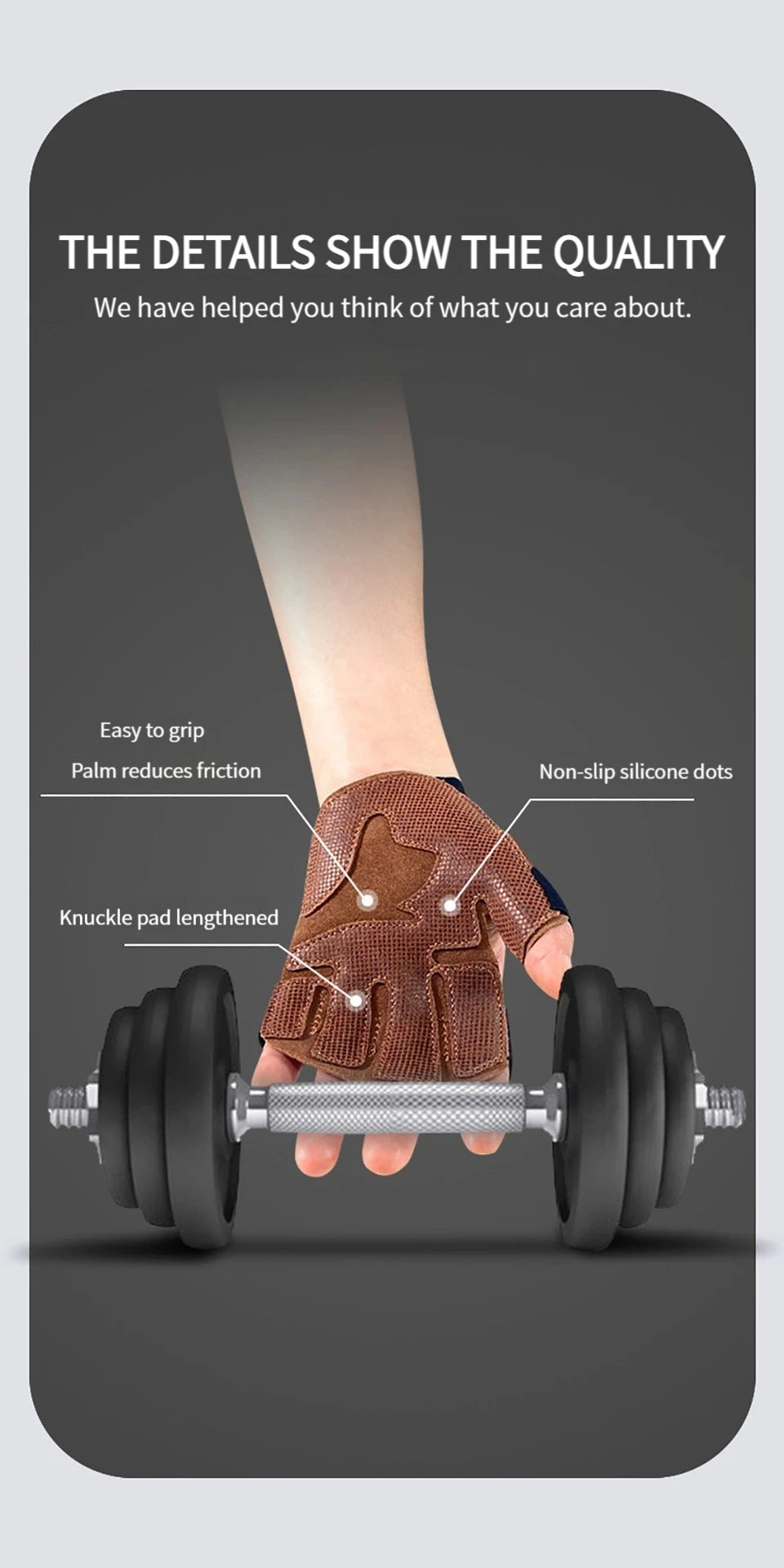 Cowhide Ventilated Weightlifting Gloves