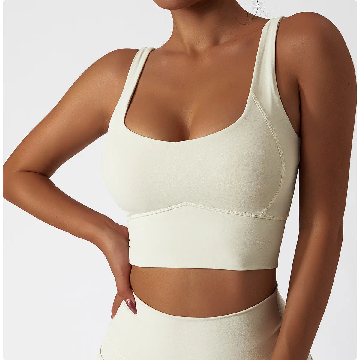 Women’s High-Support Sports Bra with Chest Pad