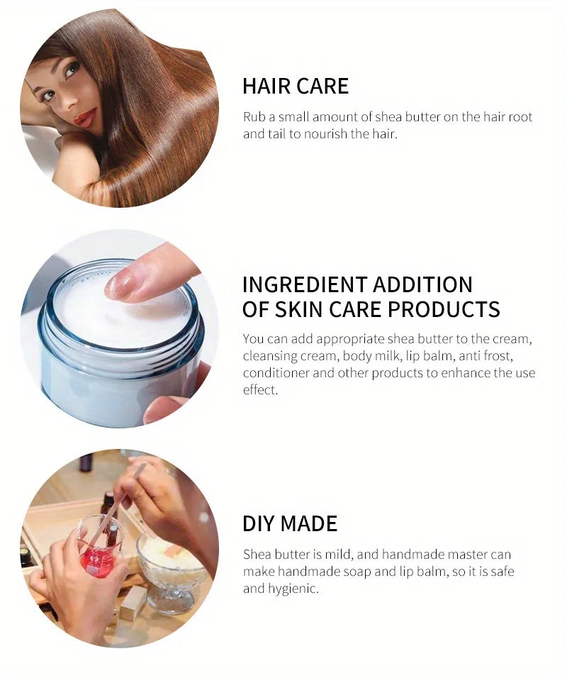 MELAO Organic Shea Butter for Body & Face Organic , 100% Raw & Unrefined to Soften, Smooth & Boost Radiance