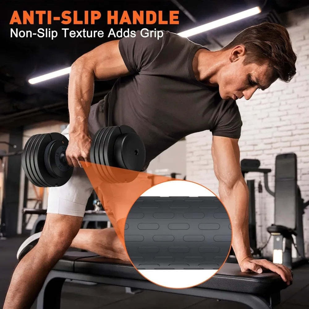 Adjustable Dumbbells Set 5-55 lbs