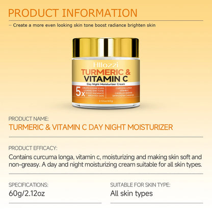 TURMERIC&VITAMIN C DAYNIGHT MOISTURIZER CREAM Hydrating, firming, brightening, smoothing, repairing Hyaluronic acid