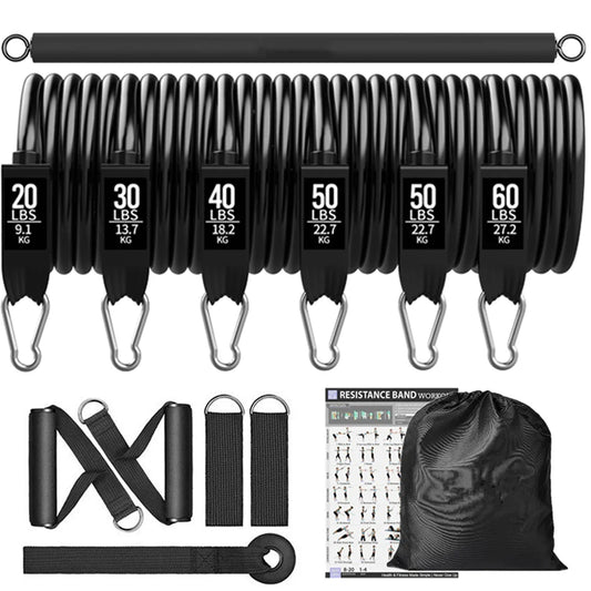 Workout Bar & Resistance Bands Set
