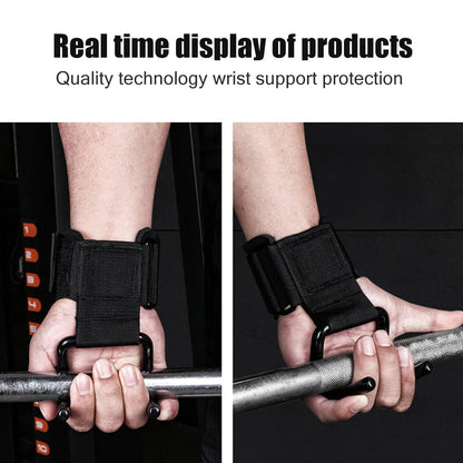 Tcare 2Pcs Adjustable Steel Hook Grips Straps Weight Lifting Strength Training Gym Fitness Wrist Support Lift Strap Pull-up Hook