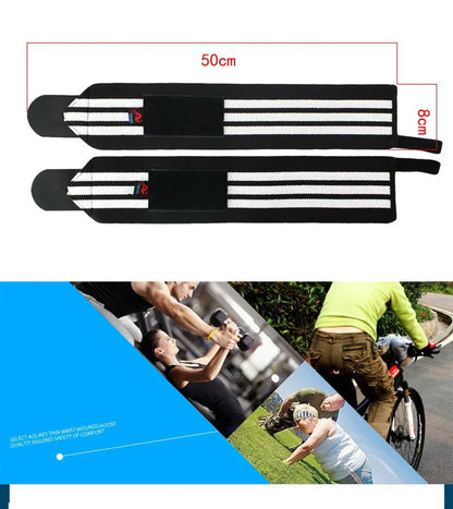 AOLIKES 2Pcs Weightlifting Wrist Straps Gym Wrist Support Wraps Compression Sport Safety Fitness Training carpal tunnel