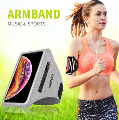 Zipper Running Sport Armbands For Airpods Pro Belt Pouch For iPhone 16 15 14 13 12 11 Pro Max 16 Plus Arm Band For Samsung S24