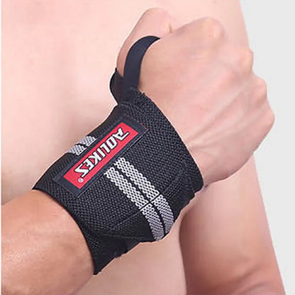 AOLIKES 2Pcs Weightlifting Wrist Straps Gym Wrist Support Wraps Compression Sport Safety Fitness Training carpal tunnel