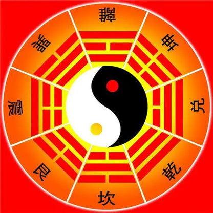 Traditional Taoist Meditation Mat – Ethnic Culture Carpet with Yin Yang & Bagua Diagram, Non-Slip Cushion for Parlor or Tai Chi