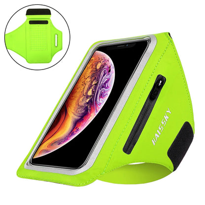 Zipper Running Sport Armbands For Airpods Pro Belt Pouch For iPhone 16 15 14 13 12 11 Pro Max 16 Plus Arm Band For Samsung S24