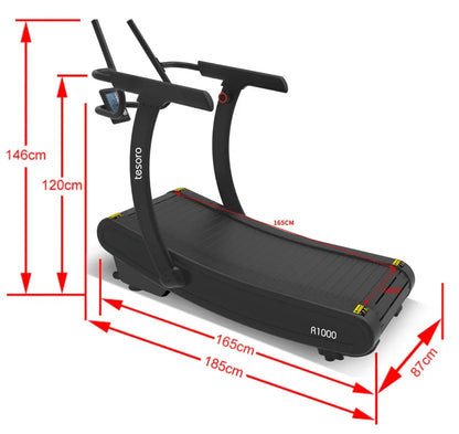 Self-Generating Commercial Curved Treadmill R1000 for Running & Sprinting