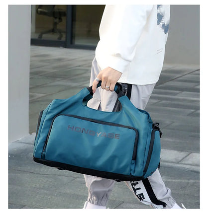 Fashion Lightweight Men Women Duffel Shoulder Bag Large Capacity Fitness Gym Bag With Shoes Pocket Male Hand Luggage Travel Bag