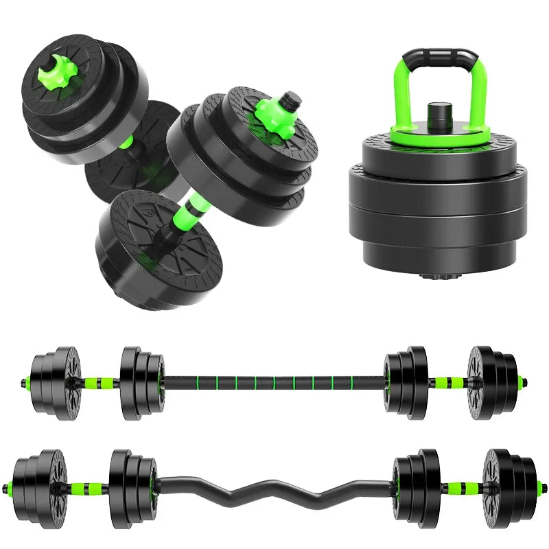 Home Gym Fitness Equipment Weight Lifting Dumbbel Kettlebell Adjustable 10-50kg Dumbbell Barbell Set