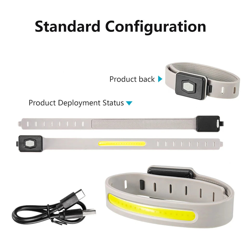 Night Running Armband LED Light Outdoor Sport USB Rechargeable Flashing Light Safe Belt Arm Leg Warning Wristband Cycling Light