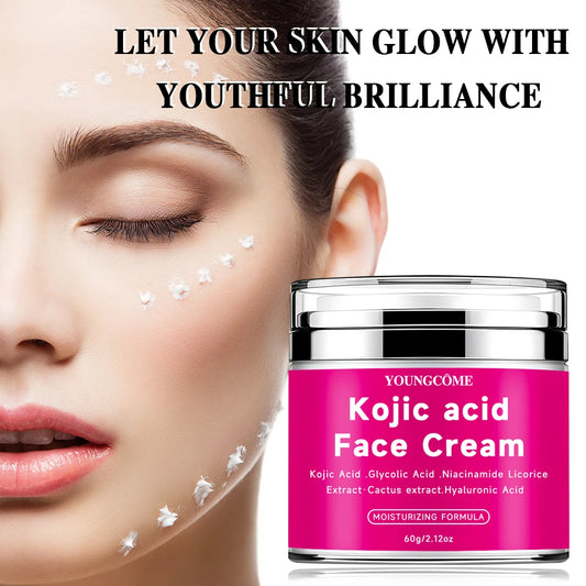 YOUNGCOM 30G/60G Kojic Acid Cream With Niacinamide Hyaluronic Acid , Non-Greasy and LightweightSuitable for All Skin Types