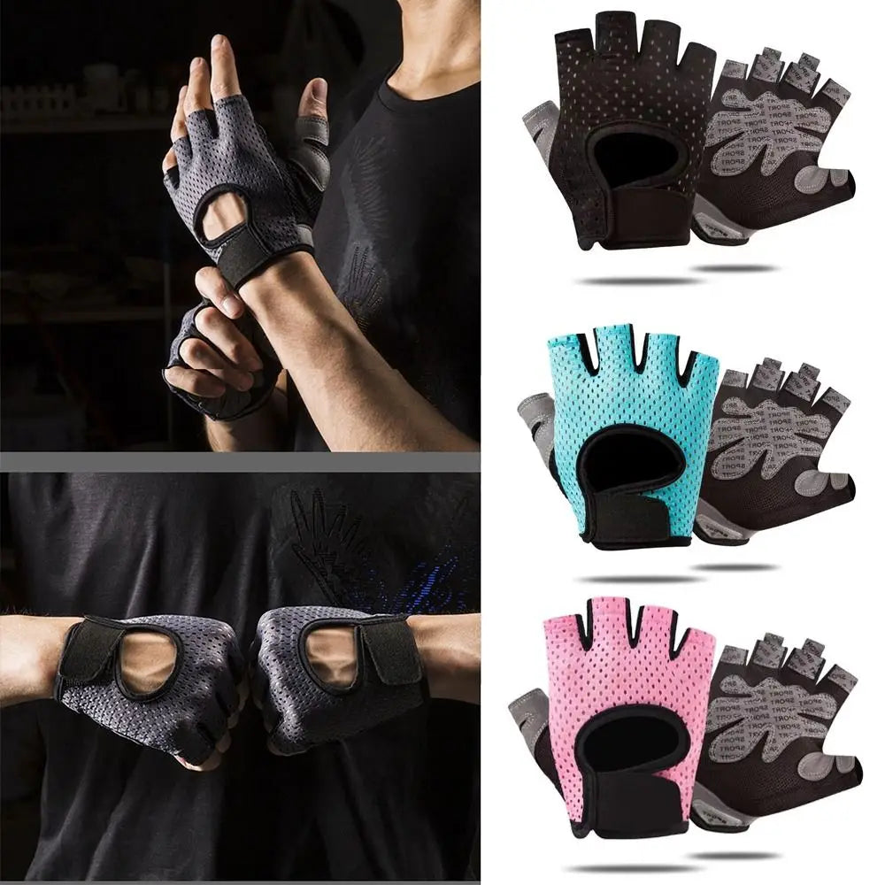 Breathable Workout Gloves Weight Lifting Fingerless Gym Fitness Exercise Half Finger Gloves for Powerlifting Women Men