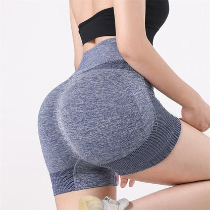 Women Yoga Shorts High Waist Butt Lifting Workout Fitness Tights Tummy Control Gym Running Stretched Pants Casual Sportswear