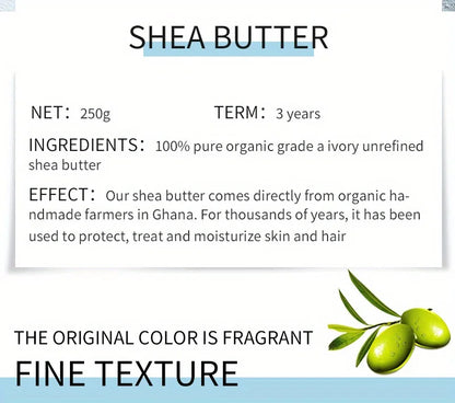 MELAO Organic Shea Butter for Body & Face Organic , 100% Raw & Unrefined to Soften, Smooth & Boost Radiance