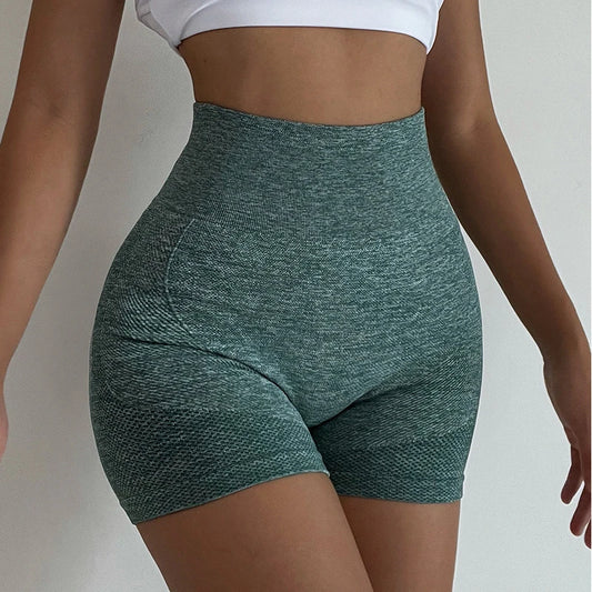 Women Yoga Shorts High Waist Butt Lifting Workout Fitness Tights Tummy Control Gym Running Stretched Pants Casual Sportswear