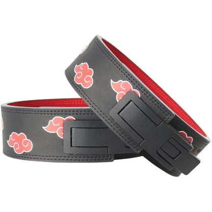 Double Row Cowhide Weightlifting Belt Leather Powerlifting Belt Women Men Functional Workout Gym  Adjustable Waist Support