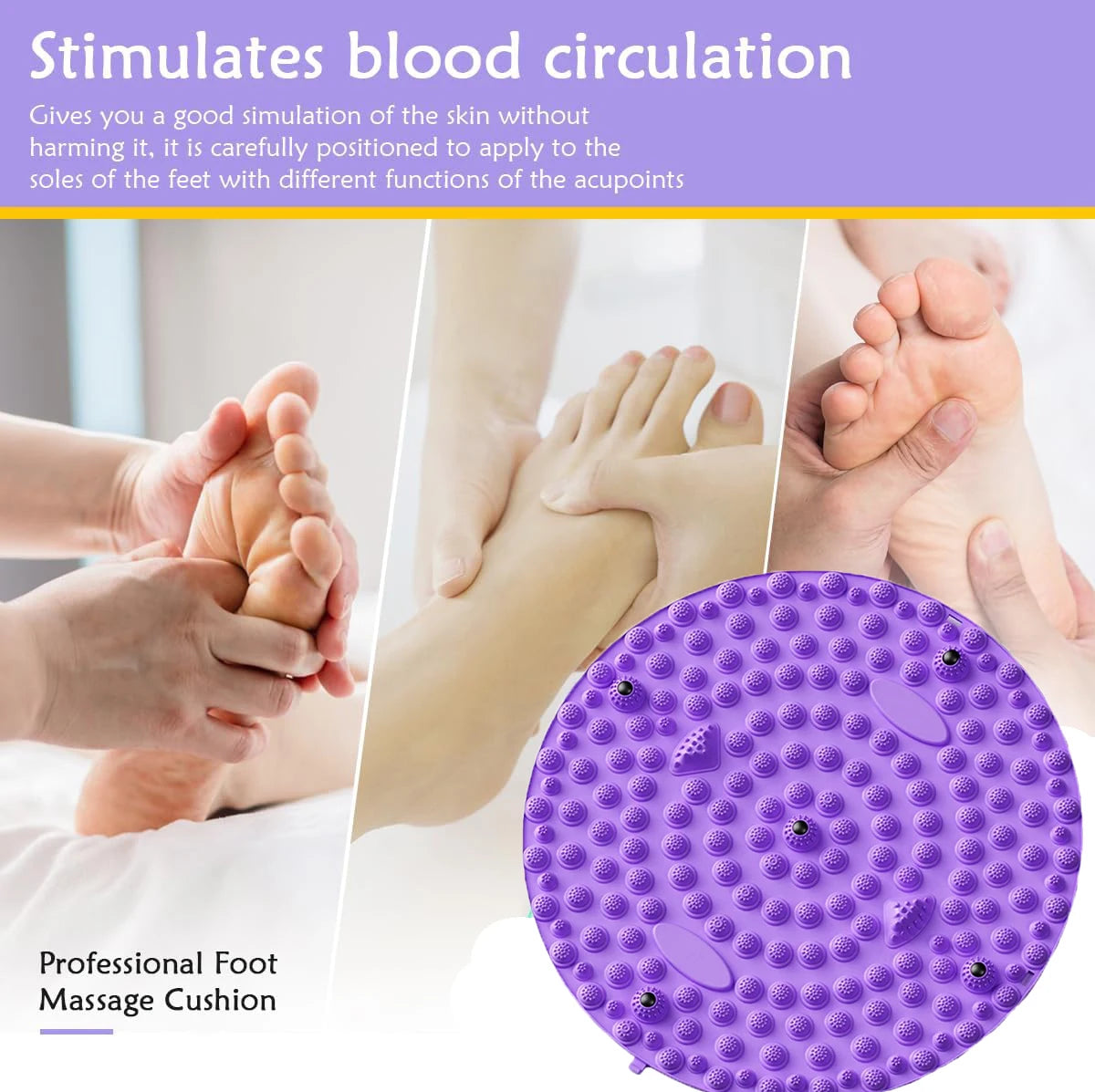 Magnetic Foot Massage Pad TPE Acupressure Yoga Mat Finger Pressure Board Muscle Relaxation Feet Training Acupoint Massager Tools