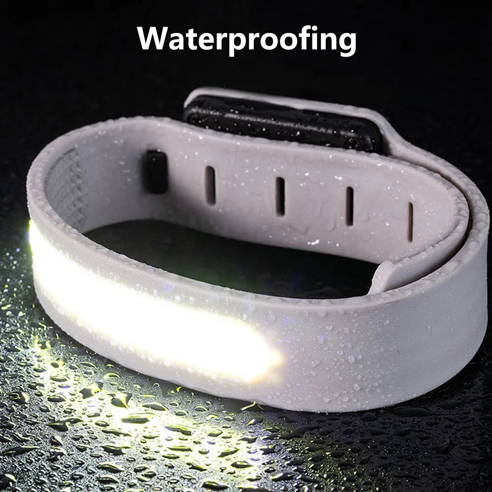 Night Running Armband LED Light Outdoor Sport USB Rechargeable Flashing Light Safe Belt Arm Leg Warning Wristband Cycling Light