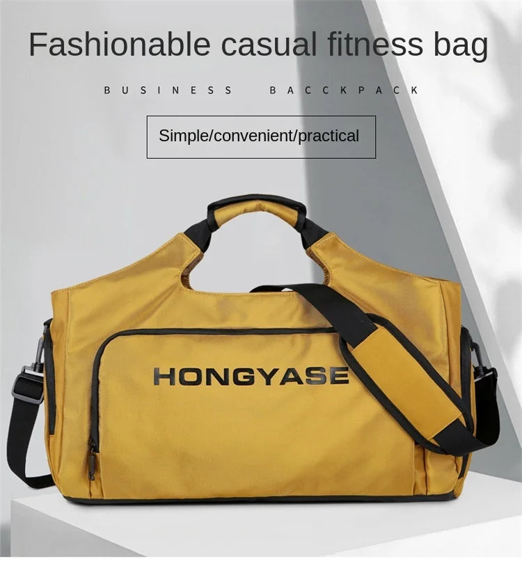 Fashion Lightweight Men Women Duffel Shoulder Bag Large Capacity Fitness Gym Bag With Shoes Pocket Male Hand Luggage Travel Bag