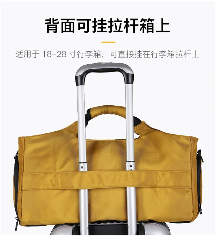 Fashion Lightweight Men Women Duffel Shoulder Bag Large Capacity Fitness Gym Bag With Shoes Pocket Male Hand Luggage Travel Bag