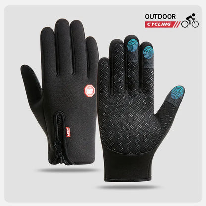 Men's Cycling Gloves Winter Touchscreen Warm Women Bicycle Gym Outdoor Driving Motorcycle Waterproof Thermal Non-Slip Gloves