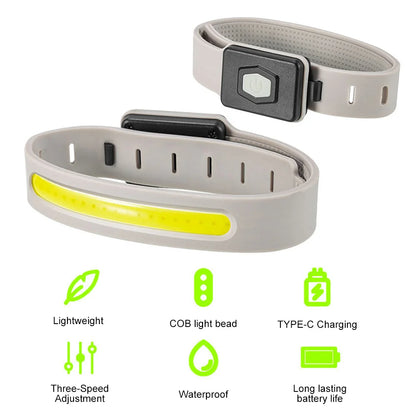 Night Running Armband LED Light Outdoor Sport USB Rechargeable Flashing Light Safe Belt Arm Leg Warning Wristband Cycling Light