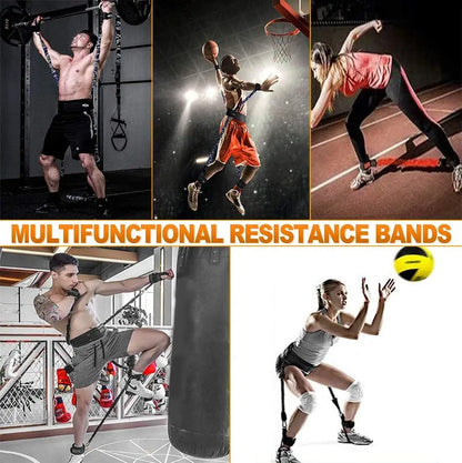 Boxing Resistance Bands Speed Agility and Strength Training Band Strap Home Gym Workout Equipment for Muay Thai MMA Martial Arts