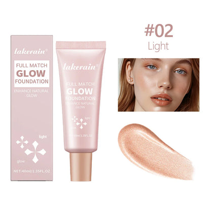 Natural Glow Enhancer Foundation Glowing Moisturizing Lightweight base Multi-purpose Face Body Glitter Cream Bronzer For Paris